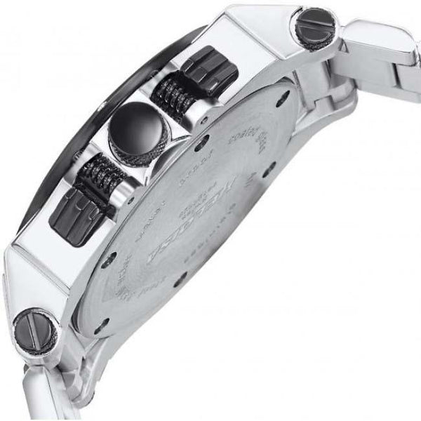 Dual Tone Stainless Steel with Black Dial Chronos Watch For Men - Heloisa 76120023