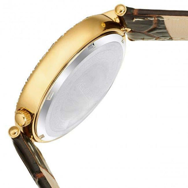 Round Case and White MOP Dial with Arabic Numbers and Brown Leather Watch For Women - Heloisa 76120175