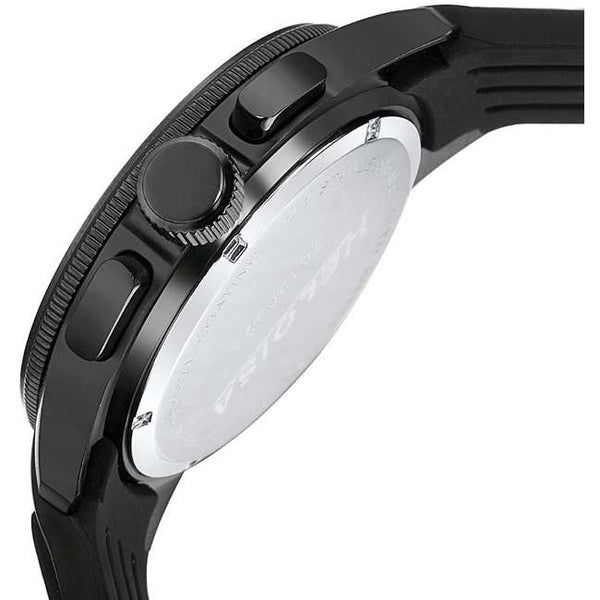Black and White Rubber Sport Chronos Watch For Men - Heloisa 76120223