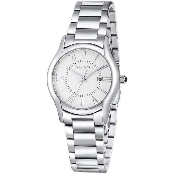 Stainless Steel White Round Dial Watch For Women - Heloisa 76120228