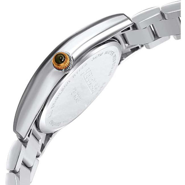 Dual Toned Stainless Steel White Round Dial Watch For Women - Heloisa 76120229