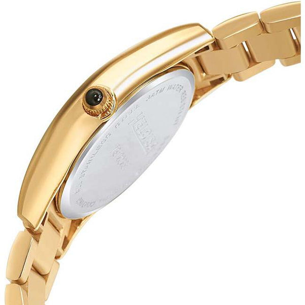 Golden Stainless Steel Black Round Dial Watch For Women - Heloisa 76120230