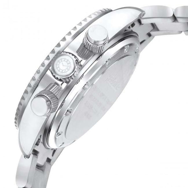 Stainless Steel Black Dial Chronos Watch For Men - Heloisa 76120234