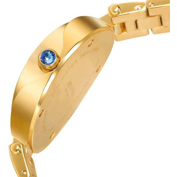 Golden Stainless Steel with Black MOP Dial Watch For Men and Women - Heloisa 76120256