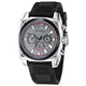 Black Rubber with Silver Dial Sport Chronos Watch  For Men - Heloisa 76120324