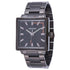 Stainless Steel with Black Dial Square Case Watch For Men - Heloisa 76091088