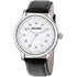 Black Leather Band with White Dial Round Case Watch For Men and Women - Heloisa 76091090