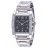 Stainless Steel with Black Dial Rectangular Case Watch For Men - Heloisa 76091550