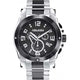 Dual Tone Stainless Steel with Black Dial Chronos Watch  For Men - Heloisa 76120023