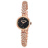 Rose Golden Watch with Black Dial For Women with Crystals - Heloisa 76120105