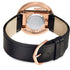 Round Rose Gold Case with Black Dial and Black Leather Strap Transparent Watch  For Women - Heloisa 76120172