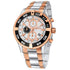 Dual Toned Stainless Steel with White Dial Chronos Watch  For Men - Heloisa 76120220