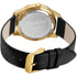 Round Golden Case Black Dial and Black Leather Band with Crystals Watch For Women - Heloisa 76120233