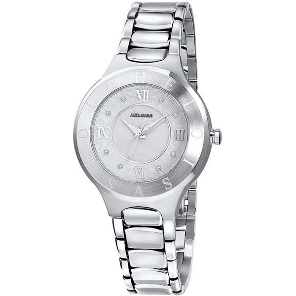 Round Stainless Steel Case with White MOP Dial Watch For Women - Heloisa 76120238