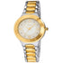 Dual Toned Round Stainless Steel Case with White MOP Dial Watch For Women - Heloisa 76120239