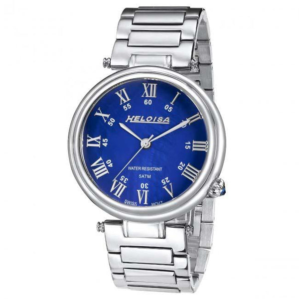 Blue MOP Dialed Stainless Steel Watch For Men - Heloisa 76120250