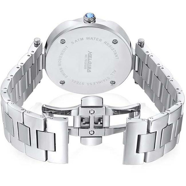 Stainless Steel with White MOP Dial Watch  For Men and Women - Heloisa 76120255