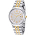 Dual Toned Stainless Steel Silver Round Dial Watch  For Men - Heloisa 76120270