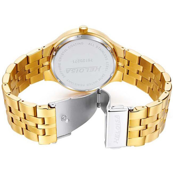 Golden Stainless Steel Gold Round Dial Watch  For Men - Heloisa 76120271