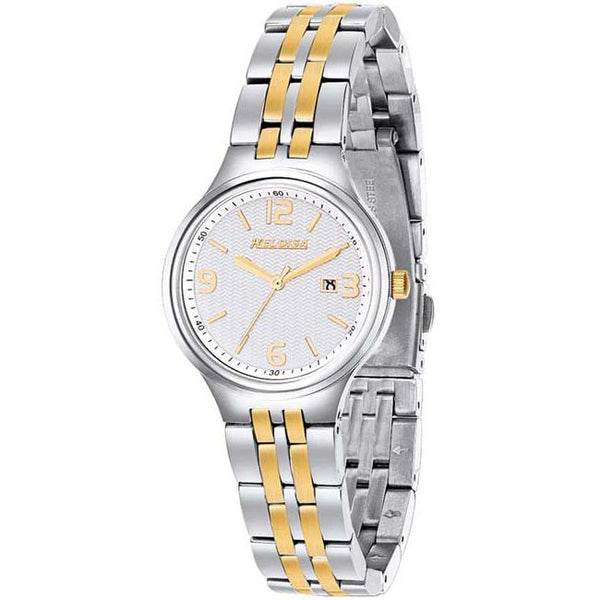 Dual Toned Stainless Steel Silver Round Dial Watch  For Women - Heloisa 76120274