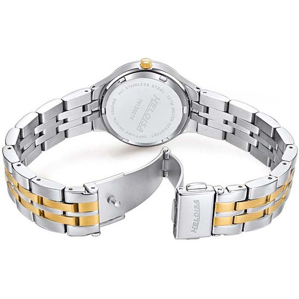 Dual Toned Stainless Steel Silver Round Dial Watch  For Women - Heloisa 76120274