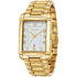 Golden Watch with Silver Dial Rectangular Case For Men - Heloisa 76120279