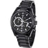 Black Stainless Steel with Black Dial Chronos Watch  For Men - Heloisa 76120297