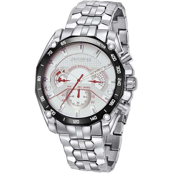 Stainless Steel with Silver Dial Chronos Watch  For Men - Heloisa 76120300