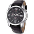 Black Leather with Black Dial Chronos Watch  For Men - Heloisa 76120305