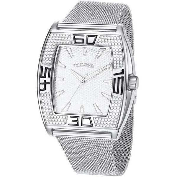 Stainless Steel with Silver Dial Watch For Men - Heloisa 76120315