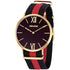 Nato Band with Black Dial Round Golden Case Watch For Men - Heloisa 76120340