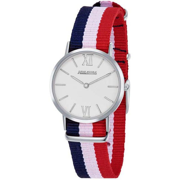 Nato Band with White Dial Round Case Watch For Women - Heloisa 76120345