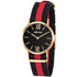 Nato Band with Black Dial Round Golden Case Watch For Women - Heloisa 76120346